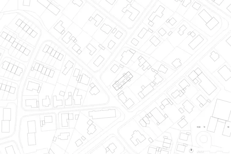 Einbindung in die Umgebung aus Doppelhäusern und Hausgruppen Einbindung in die Umgebung aus Doppelhäusern und Hausgruppen