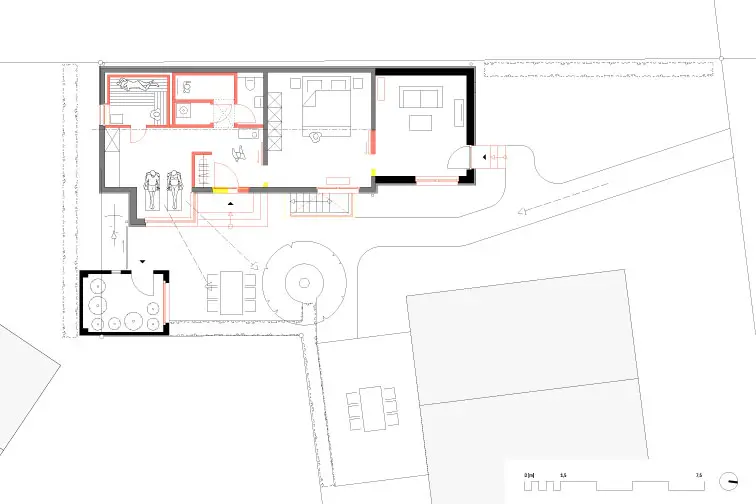 Grundriss Erdgeschoss: die baulichen Veränderungen betrafen daher vor allem die Innenräume Grundriss Erdgeschoss: die baulichen Veränderungen betrafen daher vor allem die Innenräume